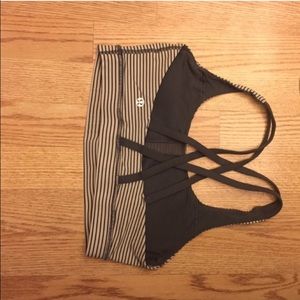 Lululemon energy bra grey stripes