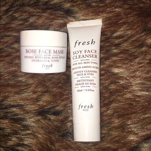 NEVER USED rose face mask & soy face cleanser