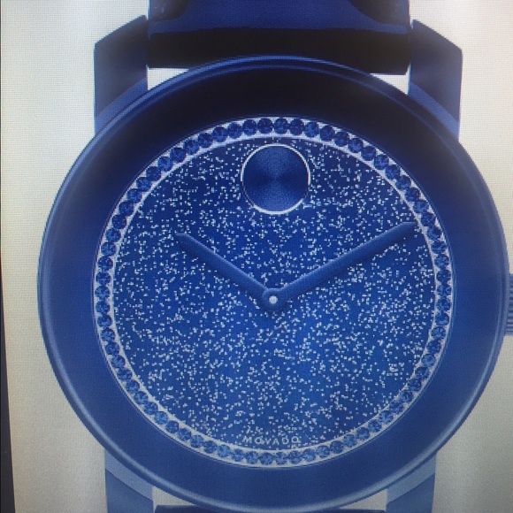 Navy Movado Bold witg glitter screen.