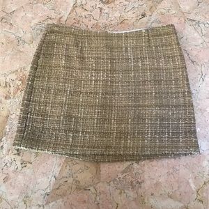 Alice + Olivia Gold Tweed Skirt