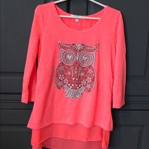 Moa Moa Girls coral shirt