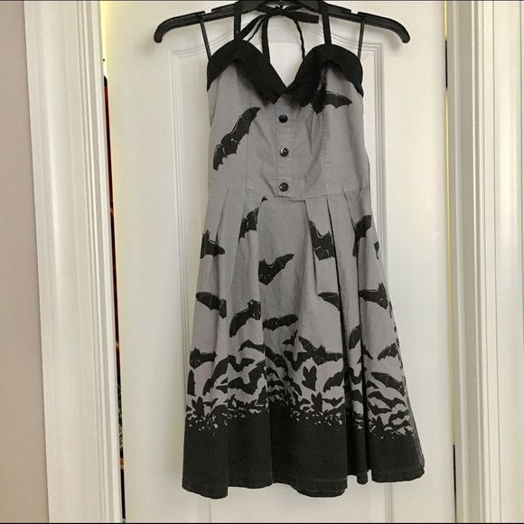 Sourpuss Gray bat dress