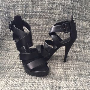Rock & Republic Black Strap Heel.
