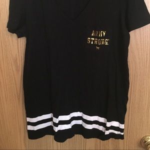 PINK Army Strong Pocketted Tee