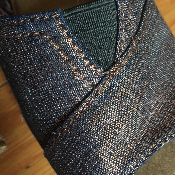 Toms Copper dusted denim Heel Peep toe - Picture 2 of 4