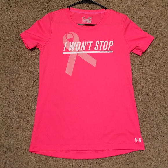 Women's "power in pink" under armour shirt