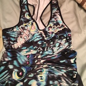 Fila peacock pattern workout tank