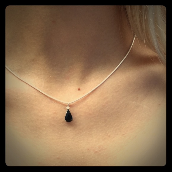 925 stamped sterling silver teardrop