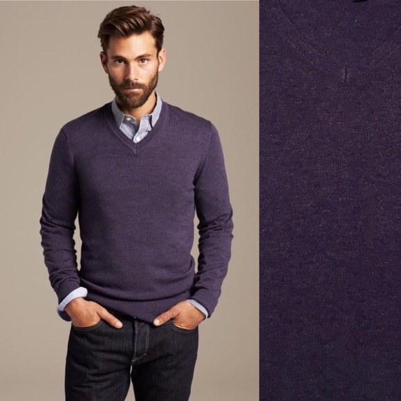Banana Republic Mens Cashmere V Neck Sweaters