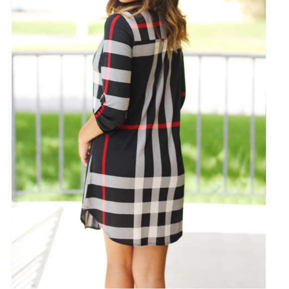 Plaid tunic dress ONE HOUR SALE LAST ONE - Picture 2 of 4