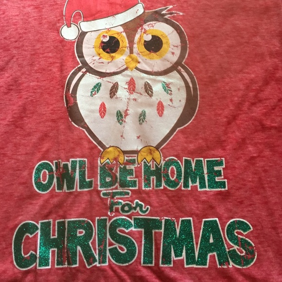 "Owl be home for Christmas" tee - Picture 4 of 4