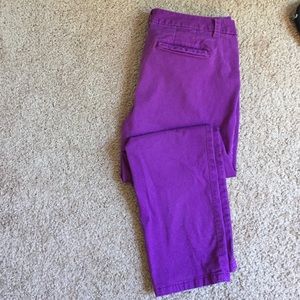 Purple Cropped Pants