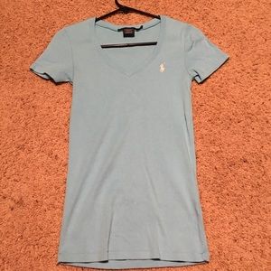 Women's light blue Ralph Lauren sport tee shirt