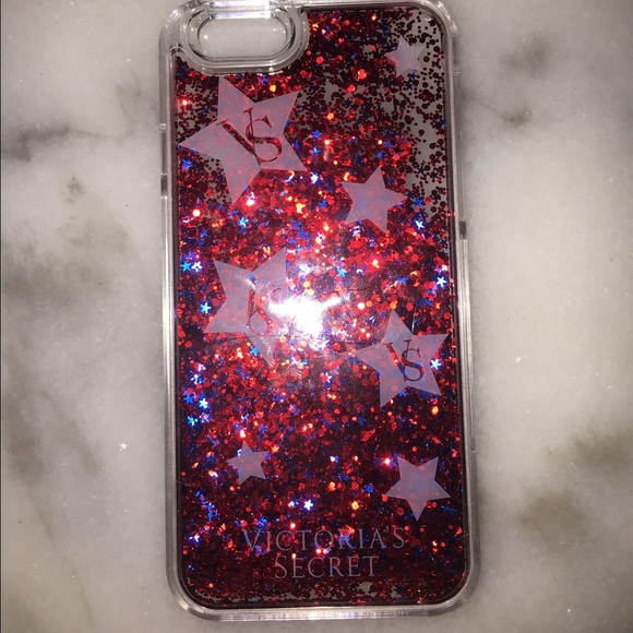 V.S. iPhone 6/6s Case Blue/Red Moving glitter