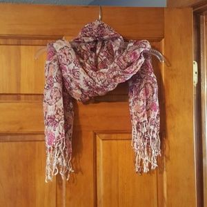 Floral purple scarf