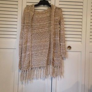 Crochet hooded sweater