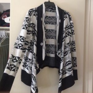 Aztec print cardigan