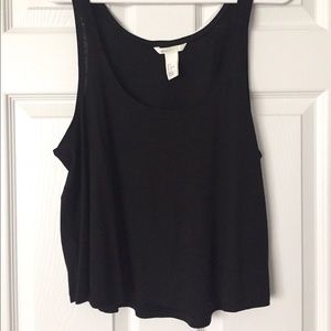 Cropped Black Tank Top