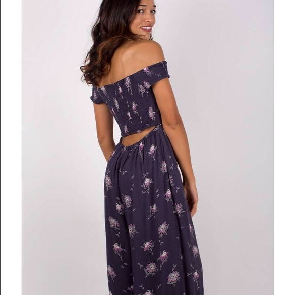 Free People Other - Free people aster jumpsuit purple floral romper