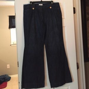 Ann Taylor Loft wideleg jeans