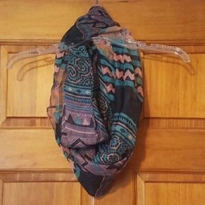 Multicolored infinity scarf