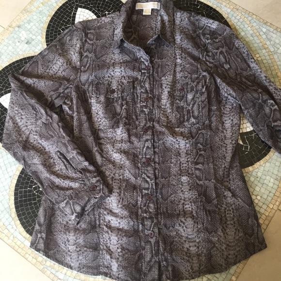 Michael Kors Python Print Blouse - image 3