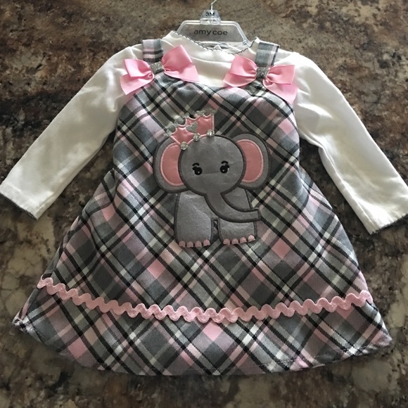 Adorable Elephant Dress-2 Piece