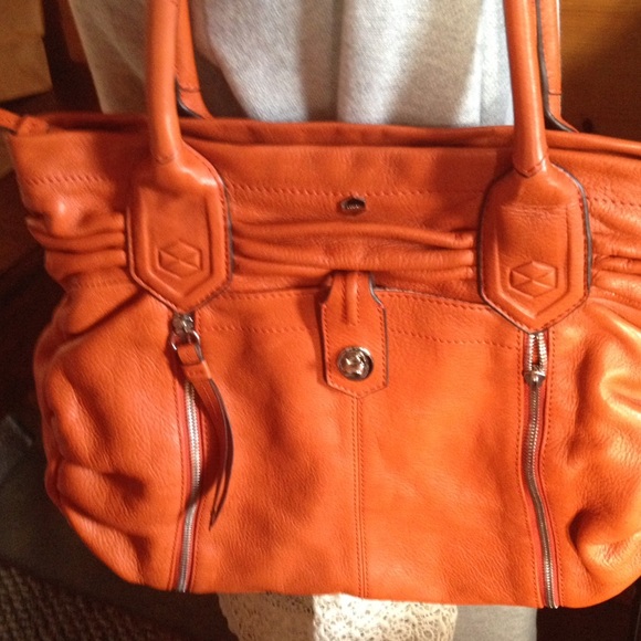 Lodis brand orange shoulder bag