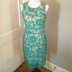 Green Floral Lace Dress
