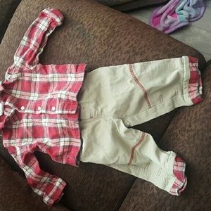 12 month boy plaid outfit