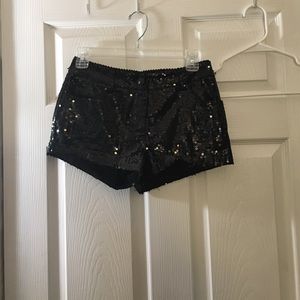 Black sequin shorts forever 21 size small