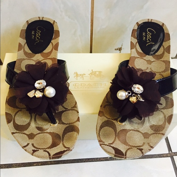 Coach brown sandals