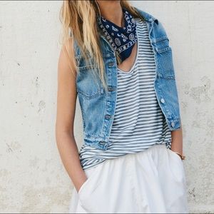 Madewell Anthem Scoop Tank Top in Stripe