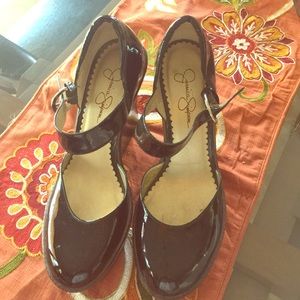 Jessica Simpson black patent leather Mary Janes