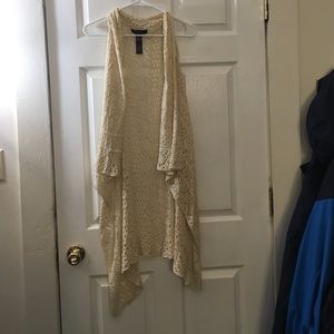 Forever 21 cream tank top cardigan