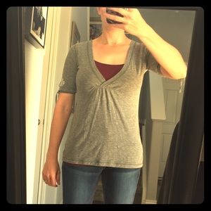 Beautiful Detailed V-neck Top