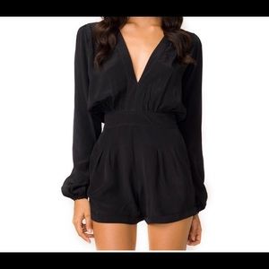 Motel Rocks Jet Black Romper