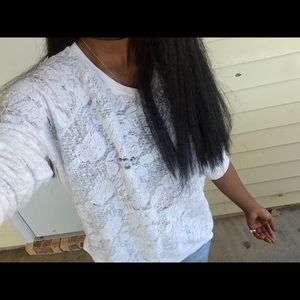 Lace sweatshirt