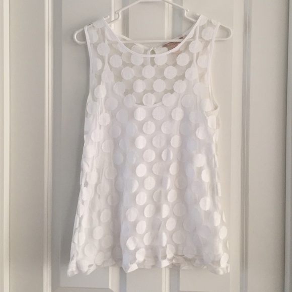 Sheer dot Banana Republic tank