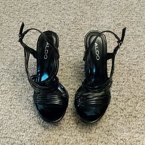 Aldo black wedges