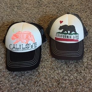 2 billabong Cali love trucker style hats!