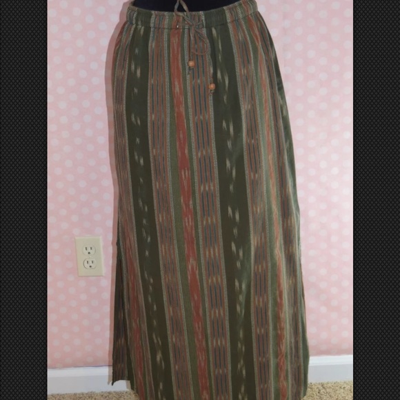 White Stag XL 16-18 Straight Skirt Olive Rust