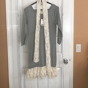 Gray and lace Next dress from U.K.