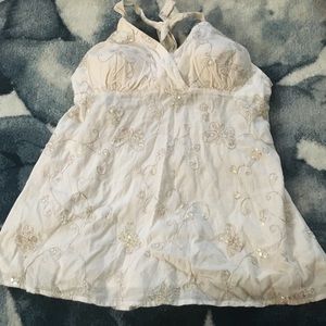 White halter top