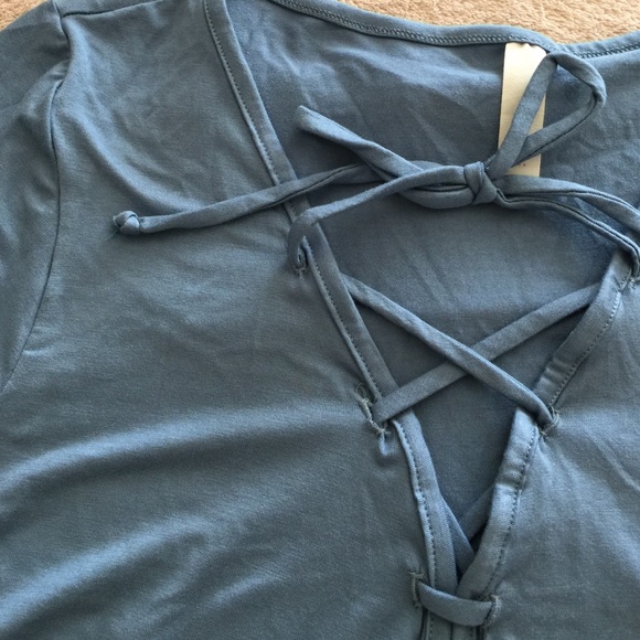 LAST ONE ☝️Denim Blue lace up top - Picture 4 of 4