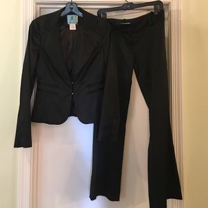Marciano Satin-Like Two Piece Black Suit