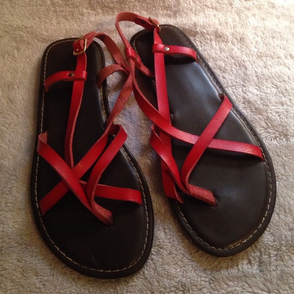 Red sandals