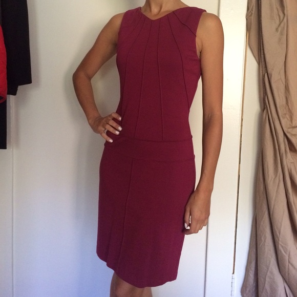BCBG Mazazria cranberry fall dress