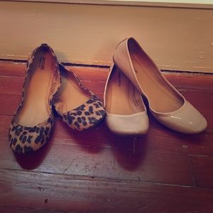 Leopard and nude flats