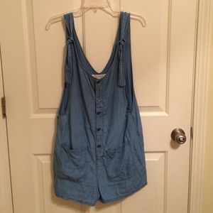 Cute Denim Overall Romper / F21